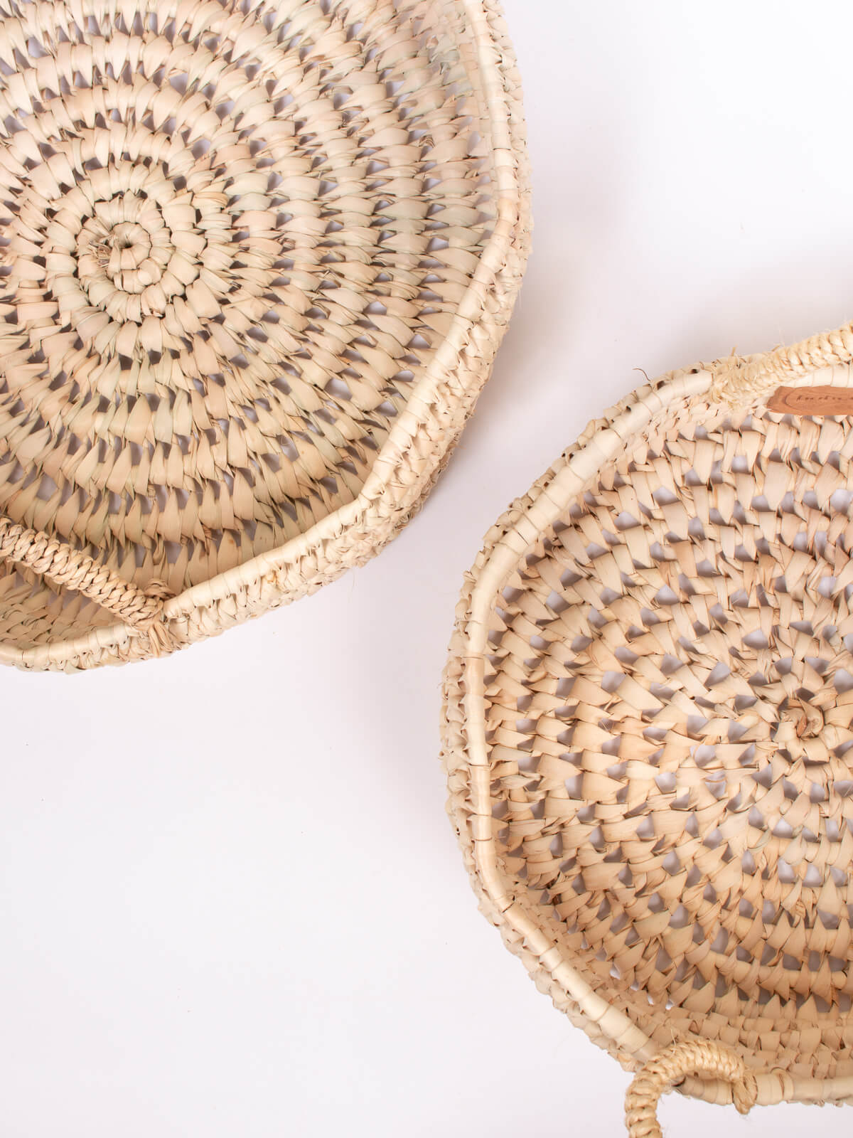 Round Open Weave Baskets - Natural Woven Storage Baskets for Home Decor, Organizing, and Laundry | Perfect for Living Room, Bedroom, and Bathroom Storage