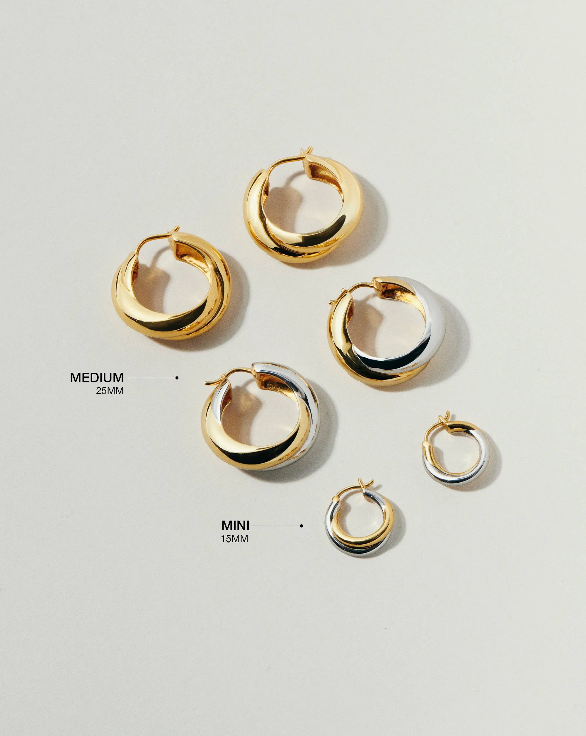 Lucy Williams Chunky Medium Entwine Hoop Earrings | 18k Gold Plated Women's Jewelry | Perfect for Parties, Weddings & Everyday Wear