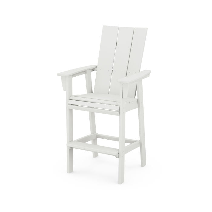 POLYWOOD Modern Curveback Adirondack Bar Chair - Outdoor Patio Furniture, Weather-Resistant Plastic Adirondack Bar Stool for Deck, Poolside & Backyard Relaxation