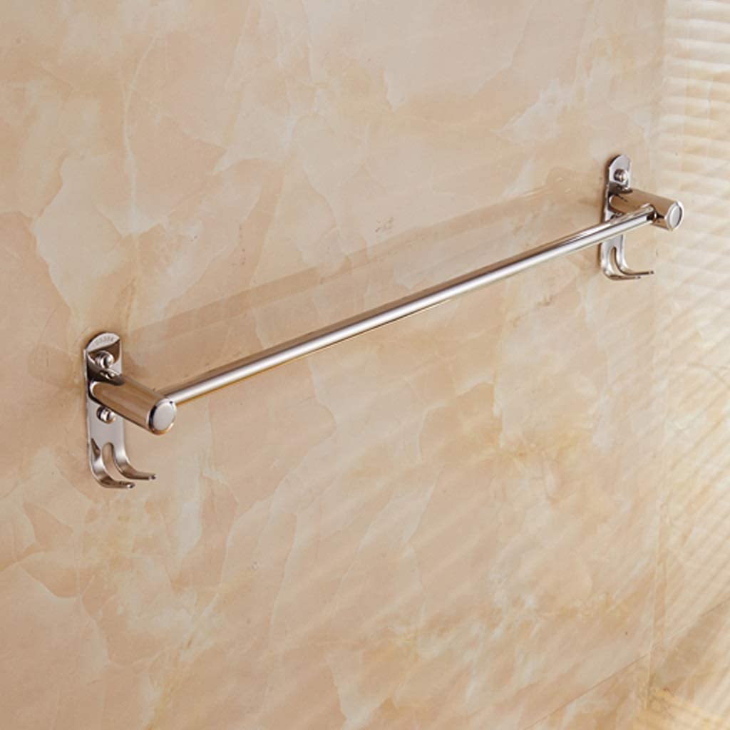Stainless Steel Wall Mounted Towel Rack - 80cm Single Towel Bar for Bathroom & Kitchen - Rustproof Bath Towel Holder with Heavy Duty Installation - Perfect for Spa, Gym, and Home Decor