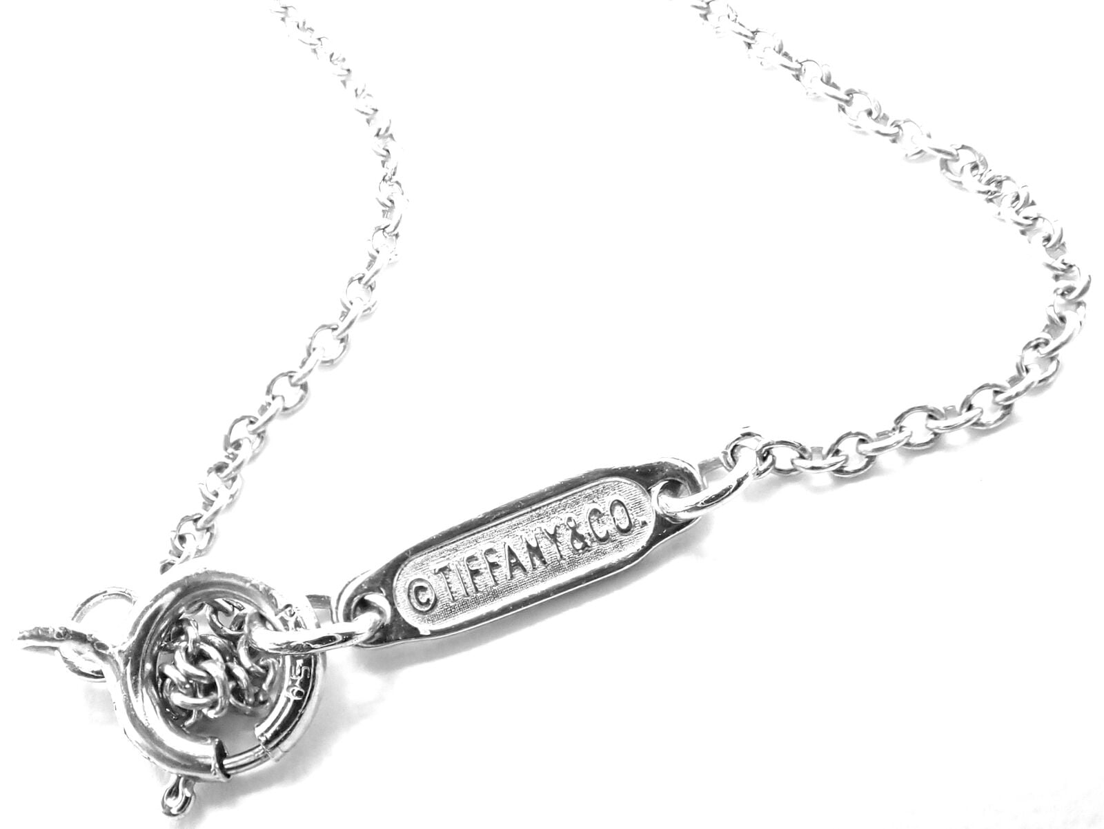 Authentic Tiffany & Co Peretti Platinum Diamond Large Open Heart Pendant Necklace - Luxury Jewelry for Women, Perfect for Anniversaries & Special Occasions