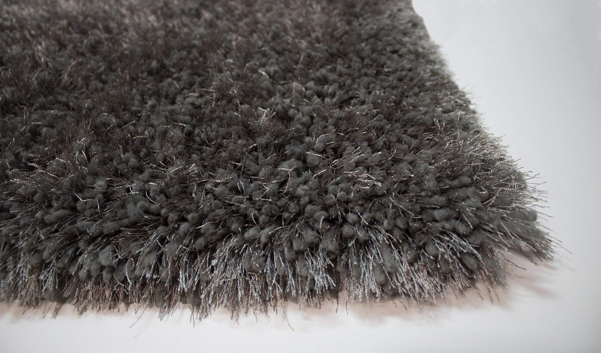 Luxury Soft Plush Shag Area Rug - 1.5' Thick Non-Shedding Non-Slip Easy Clean Modern Home Decor Carpet (Gray, 8' x 10') | Perfect for Living Room, Bedroom & Nursery Flooring