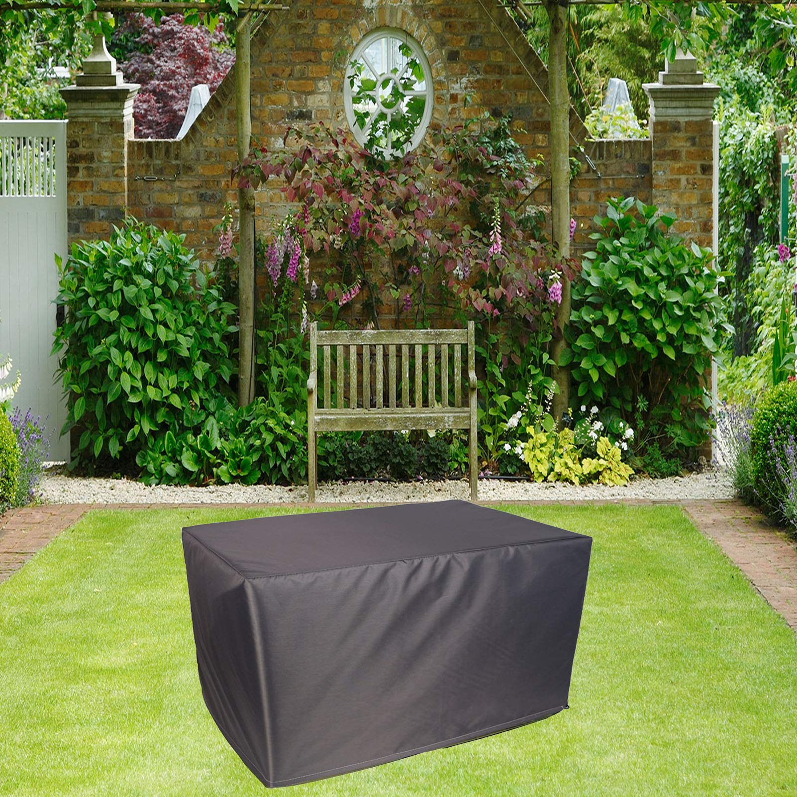 Waterproof 420D Oxford Fabric Patio Rattan Cube Set Cover 130x83x23in - Heavy Duty, Windproof & Rip Proof - Outdoor Garden & Patio Furniture Protection for All Weather Conditions