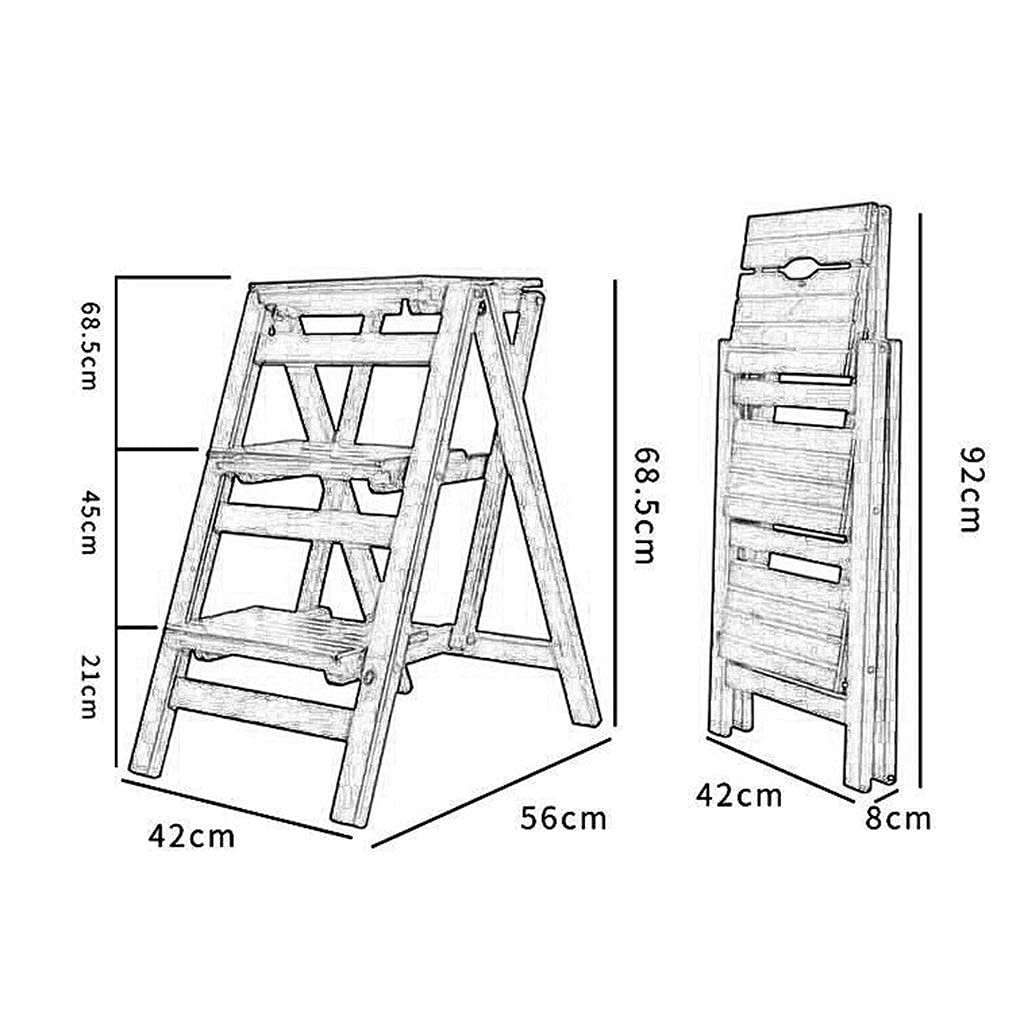 Foldable Wooden Step Stool for Kitchen, Garden & Home Use - Portable Ladder Stool for Kids & Adults - Multi-Purpose Plant Stand & Household Stair Chair - Perfect for Reaching High Shelves, Gardening & Home Decor