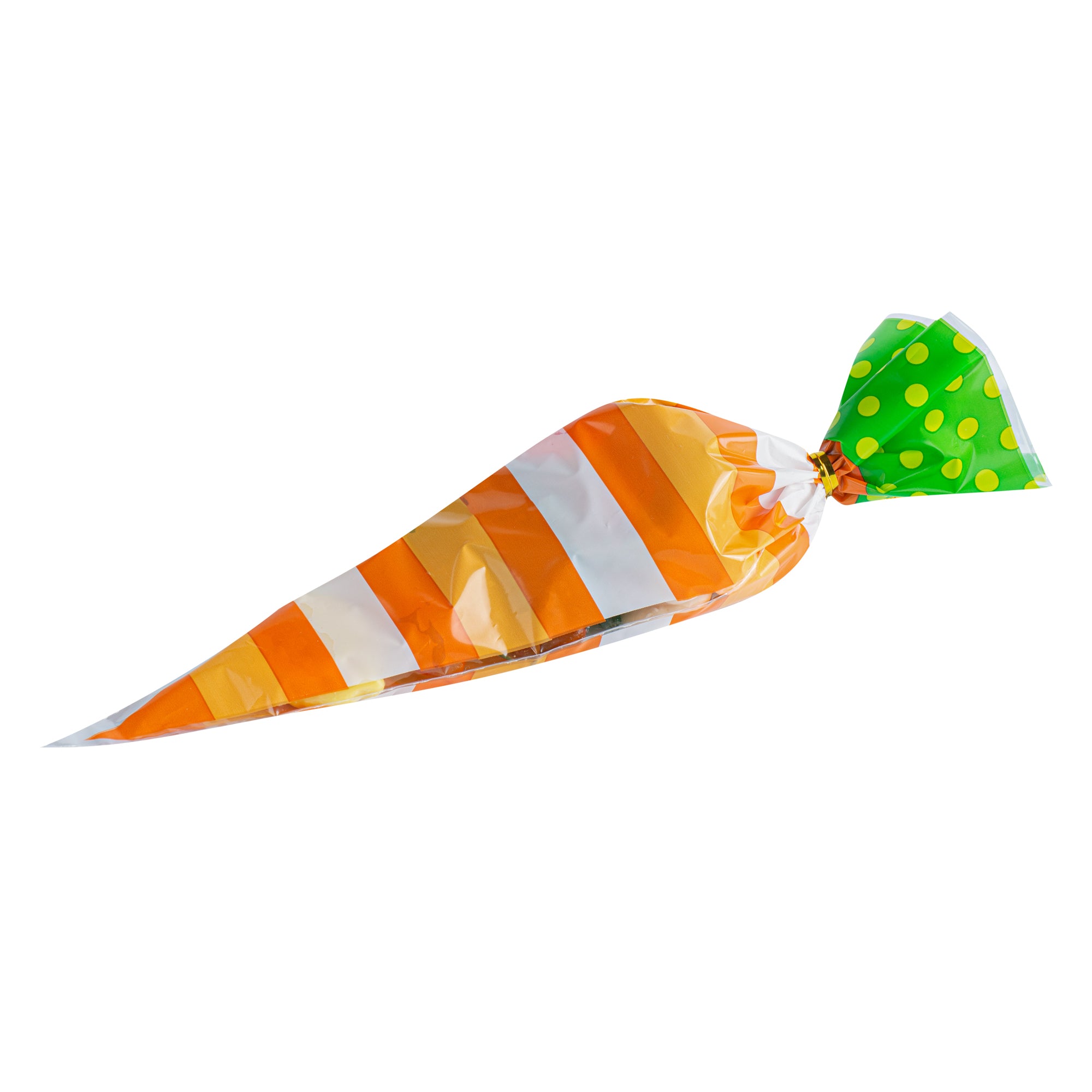 Plastic Cone Bags with Stripes & Polka Dots - 6x11 Inches, 100 Count Box - Perfect for Candy, Snacks, and Party Favors