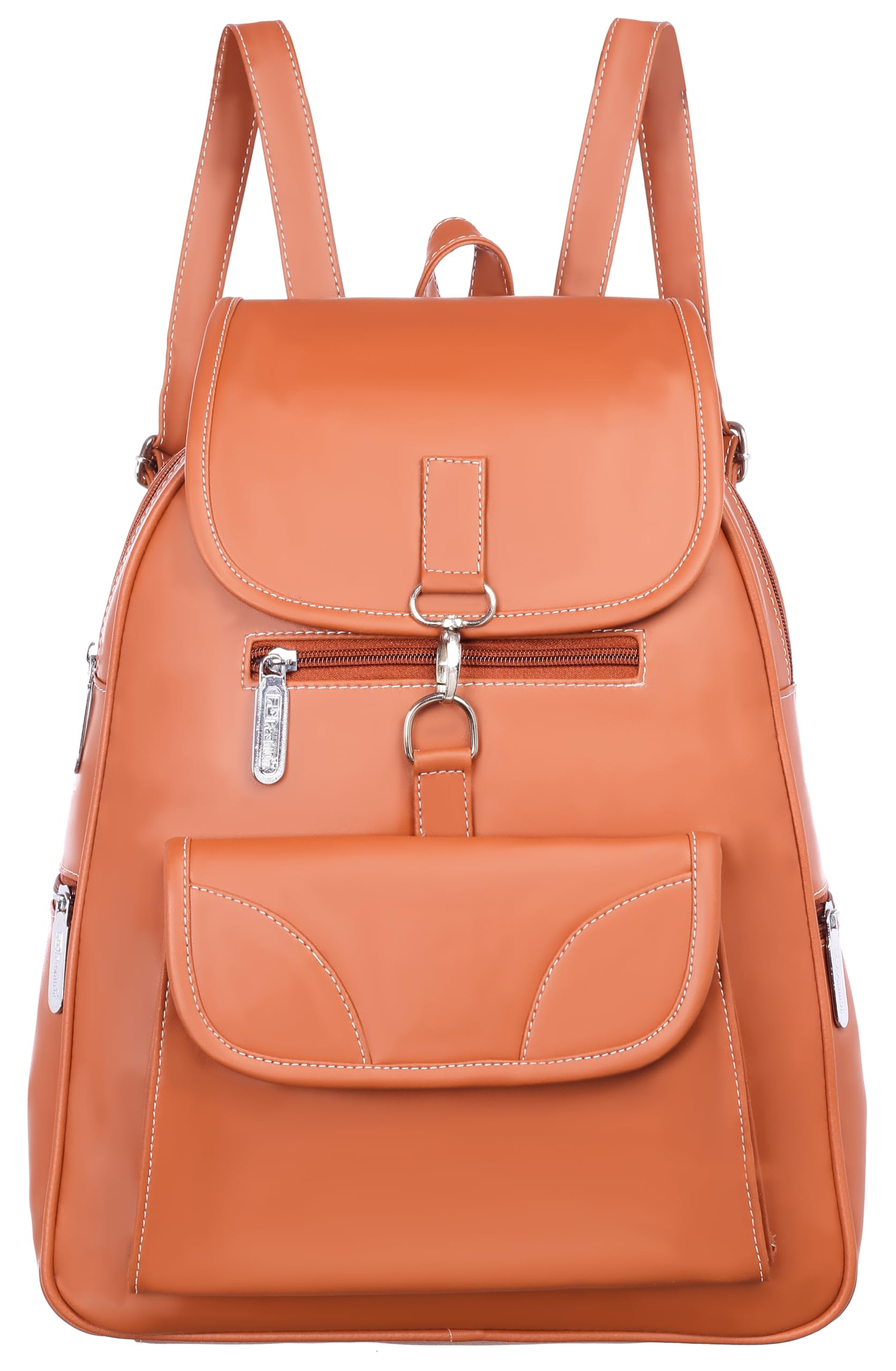 Fd Fashion 25L Medium Premium Faux Leather Water Resistant Backpack for Women - Stylish College Bag, Office Bag & Lightweight Daypack for School, Work & Travel