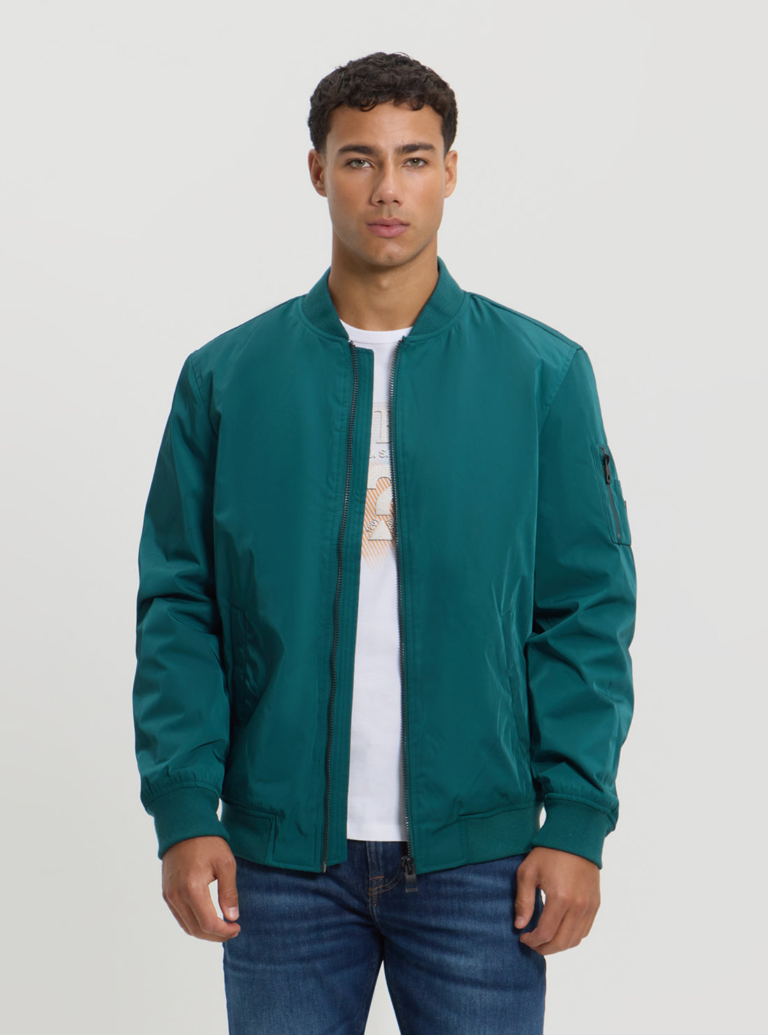 Stylish Green Satin Bomber Jacket for Women - Lightweight Fashion Outerwear - Perfect for Casual Wear, Night Out & Street Style