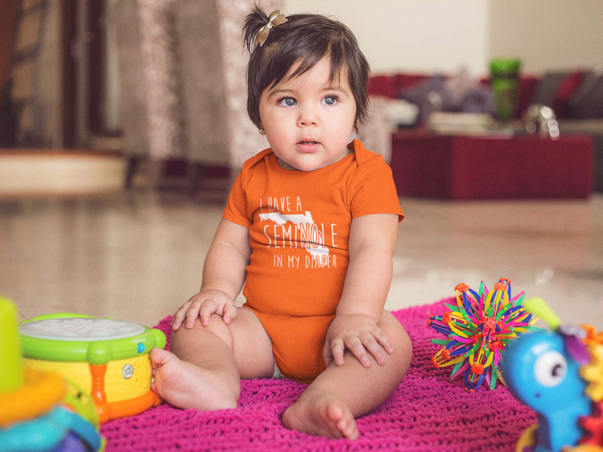 Funny Miami Rivalry Baby Bodysuit - Seminole Diaper Design for Sports Fans | Perfect for Game Day, Baby Showers & College Team Spirit