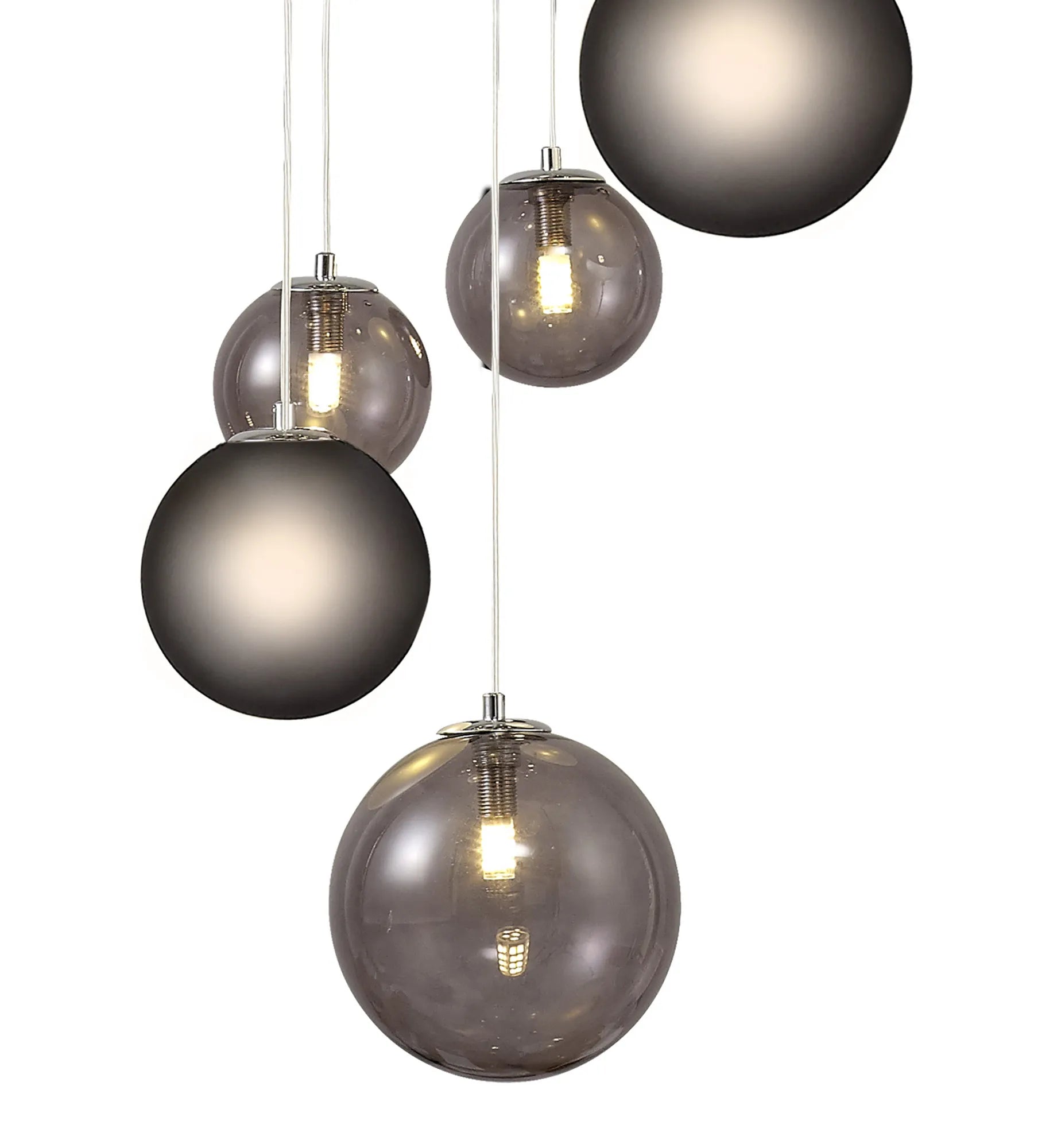 60cm Austin Glass Pendant Light with 16 G9 Bulbs - Modern Hanging Fixture for Kitchen Island, Dining Room, and Living Room Lighting