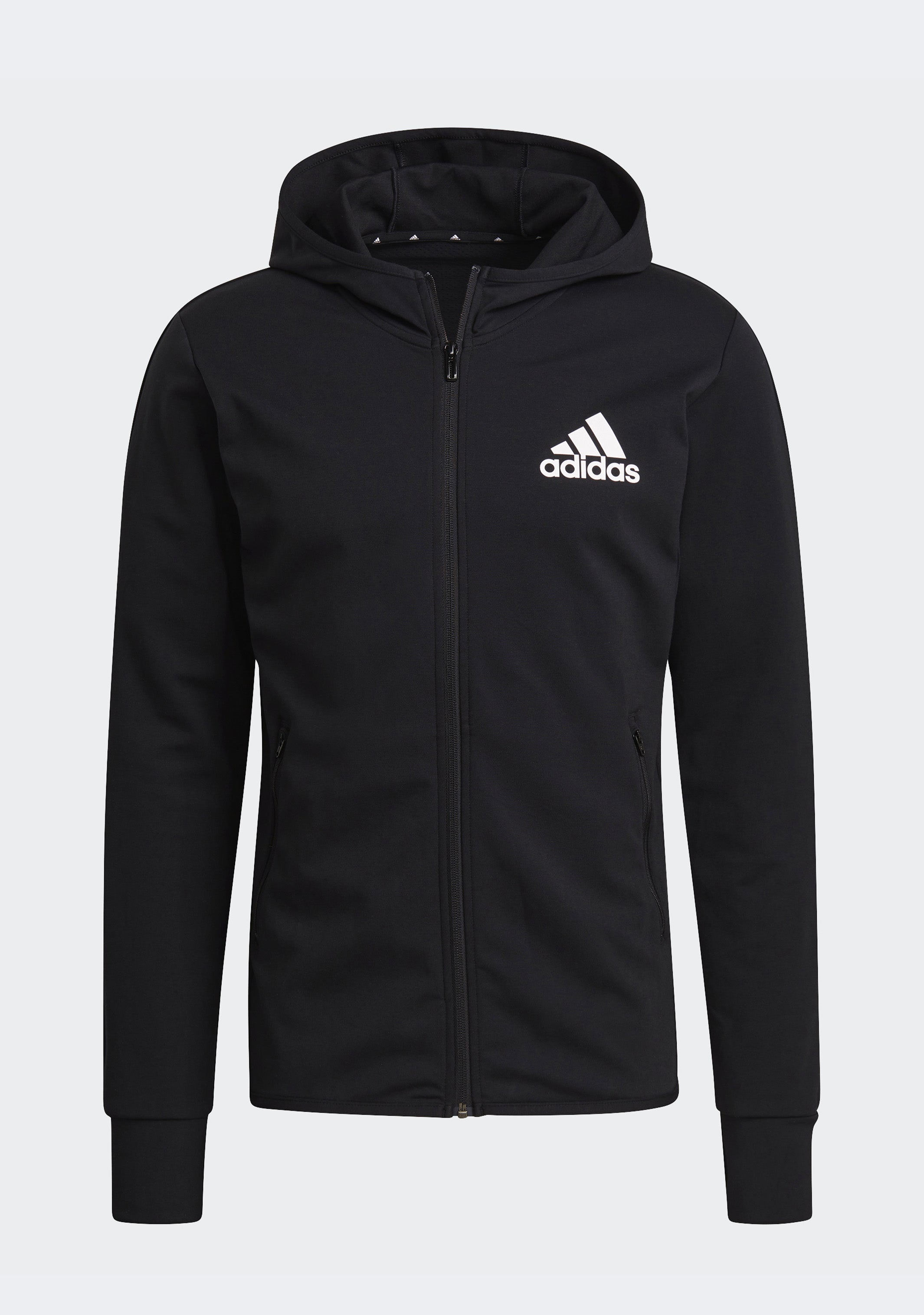 Adidas Men's Designed to Move Motion Full Zip Hoodie - Lightweight Athletic Jacket for Running, Gym & Outdoor Activities - Perfect for Workouts, Jogging and Casual Wear