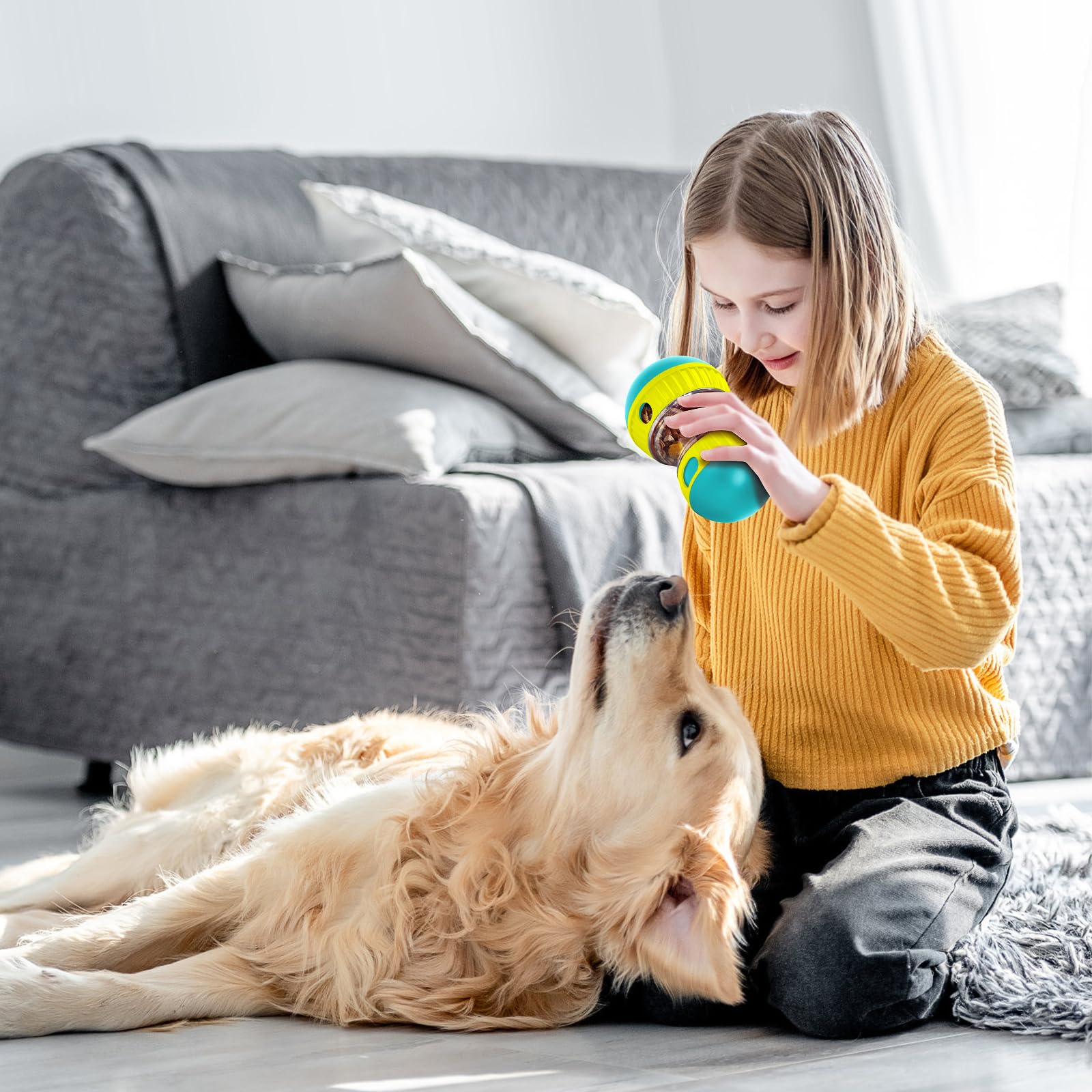 **Interactive Dog Treat Toy - Adjustable & Durable Puzzle Toy for Small, Medium & Large Breed Dogs - Keeps Pets Busy & Mentally Stimulated - Perfect for Training, Boredom Relief & Playtime (Green)**