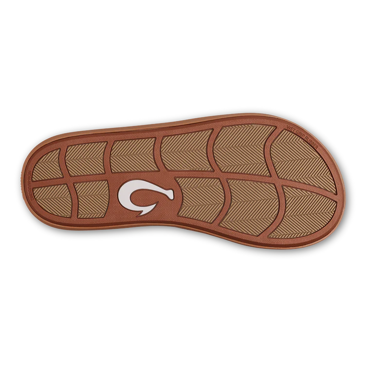 Olukai Pili Brown Men's Sandals - Comfortable & Durable Leather Flip Flops for Beach, Travel & Casual Wear