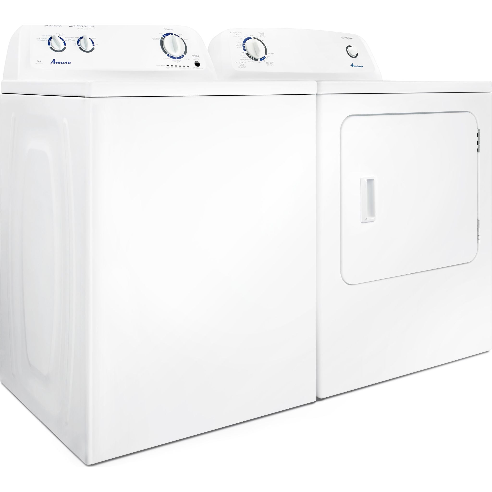 Amana AMN1444376K White Top Load Washer and Dryer Pair - Perfect for Laundry Rooms, Apartments & Small Spaces