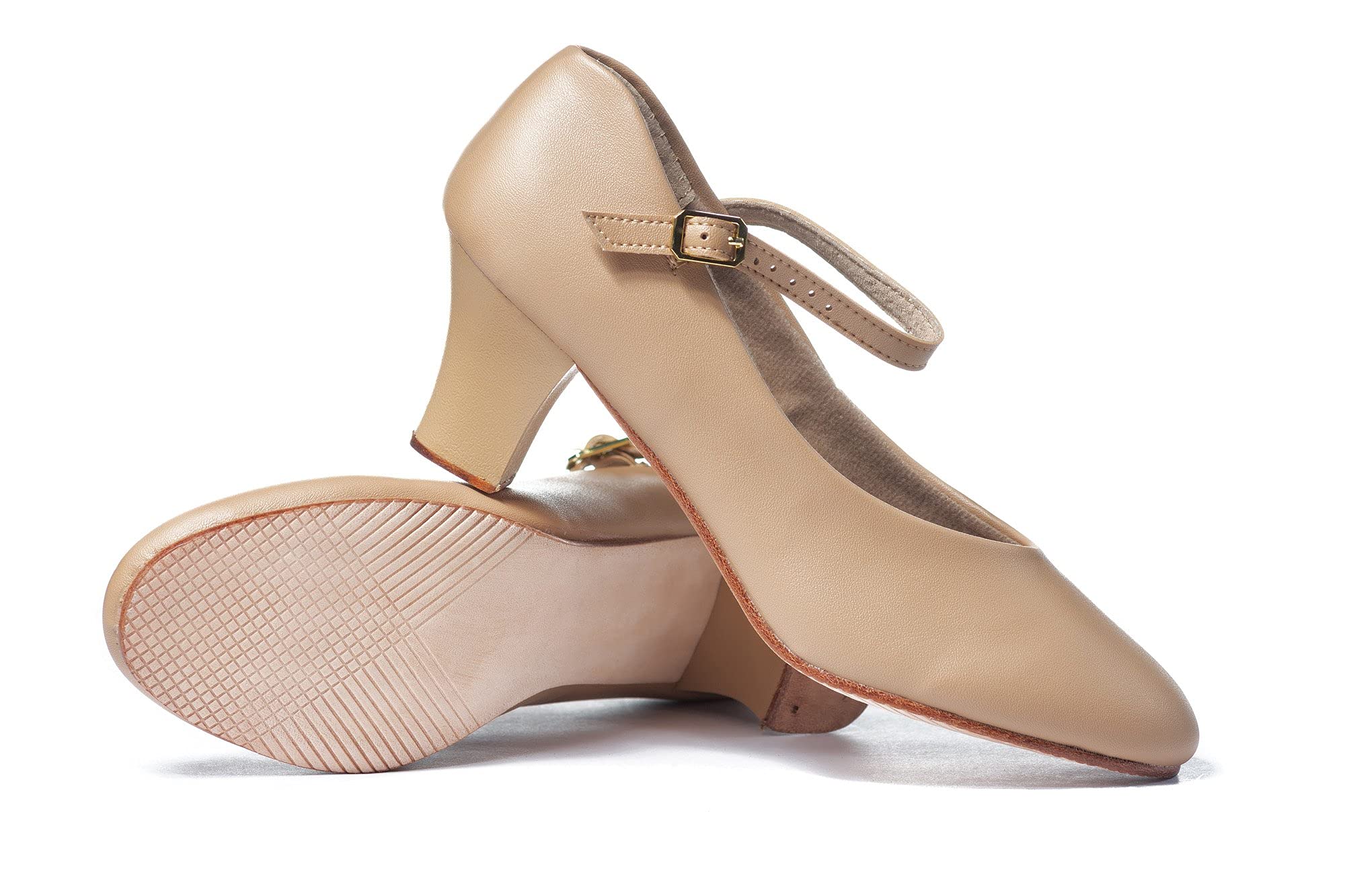 Women's 2 Inch Heel Character Dance Shoes for Theater, Ballroom, Latin, Swing & Tango - Comfortable Performance Shoes for Stage Shows & Dance Competitions