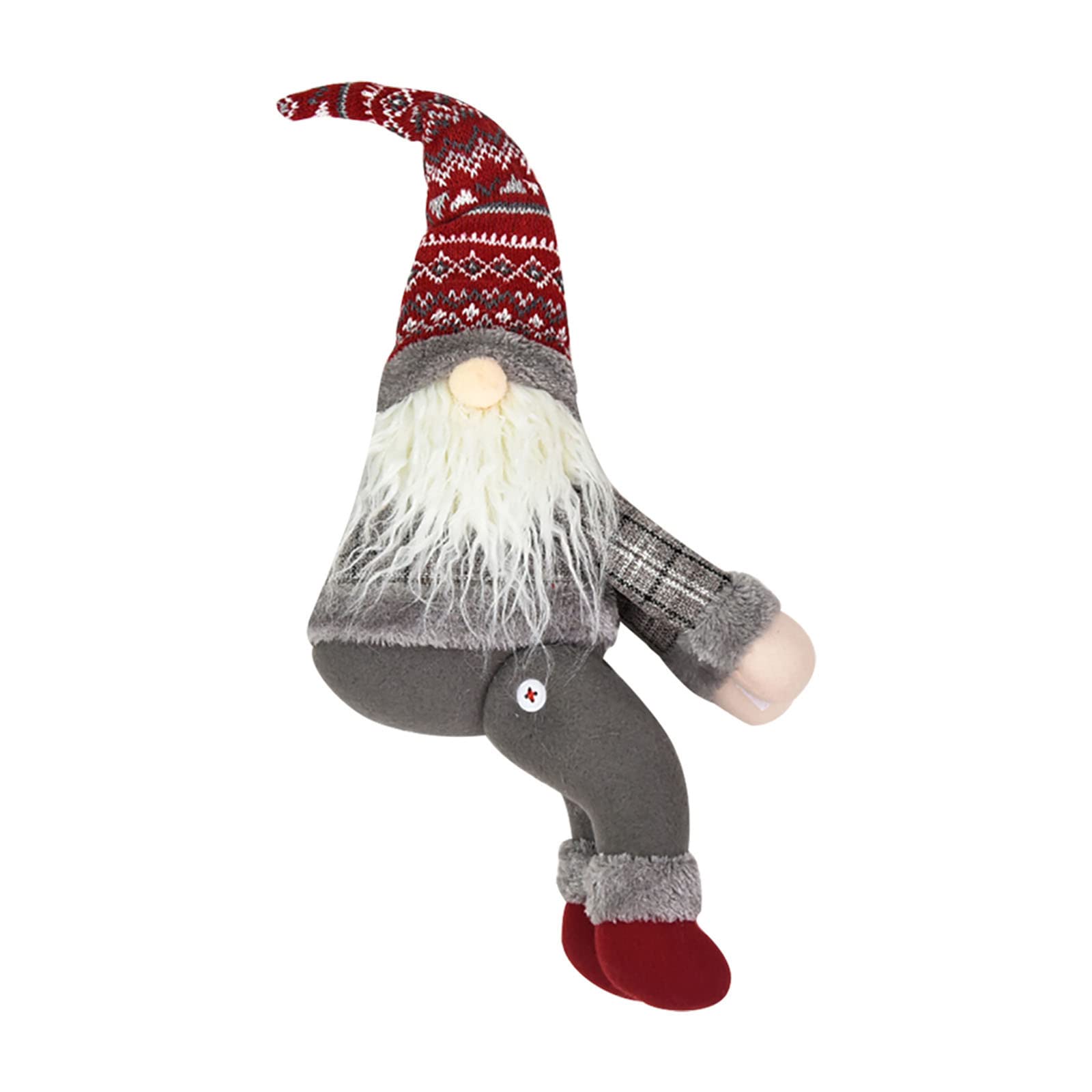 YaYiYa 6#FU Knitted Wool Santa Claus Ornament - Christmas Decor Curtain Tieback for Holiday Home Decor, Perfect for Doors, Windows and Holiday Party Decoration