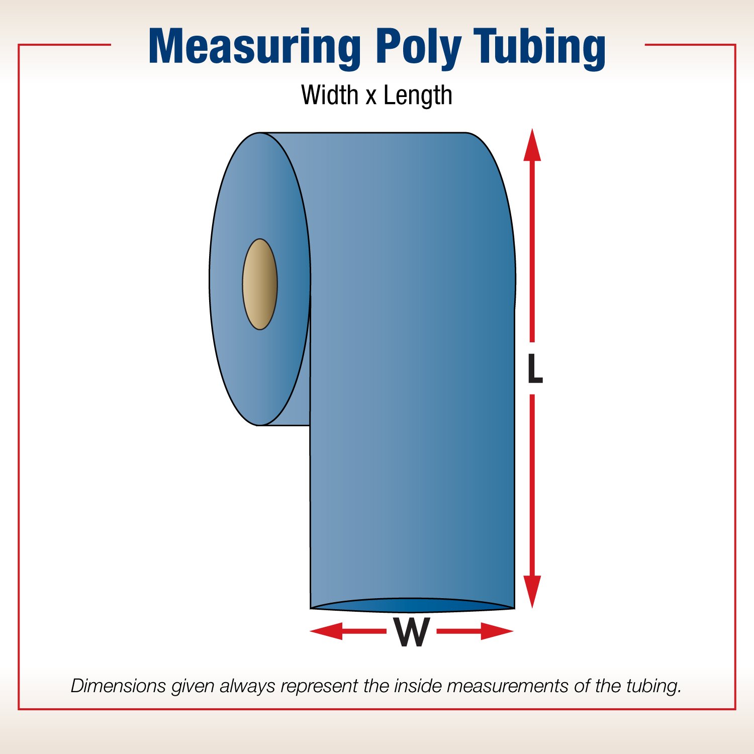 BOX USA BPT1006 6 Mil Clear Poly Tubing - 10