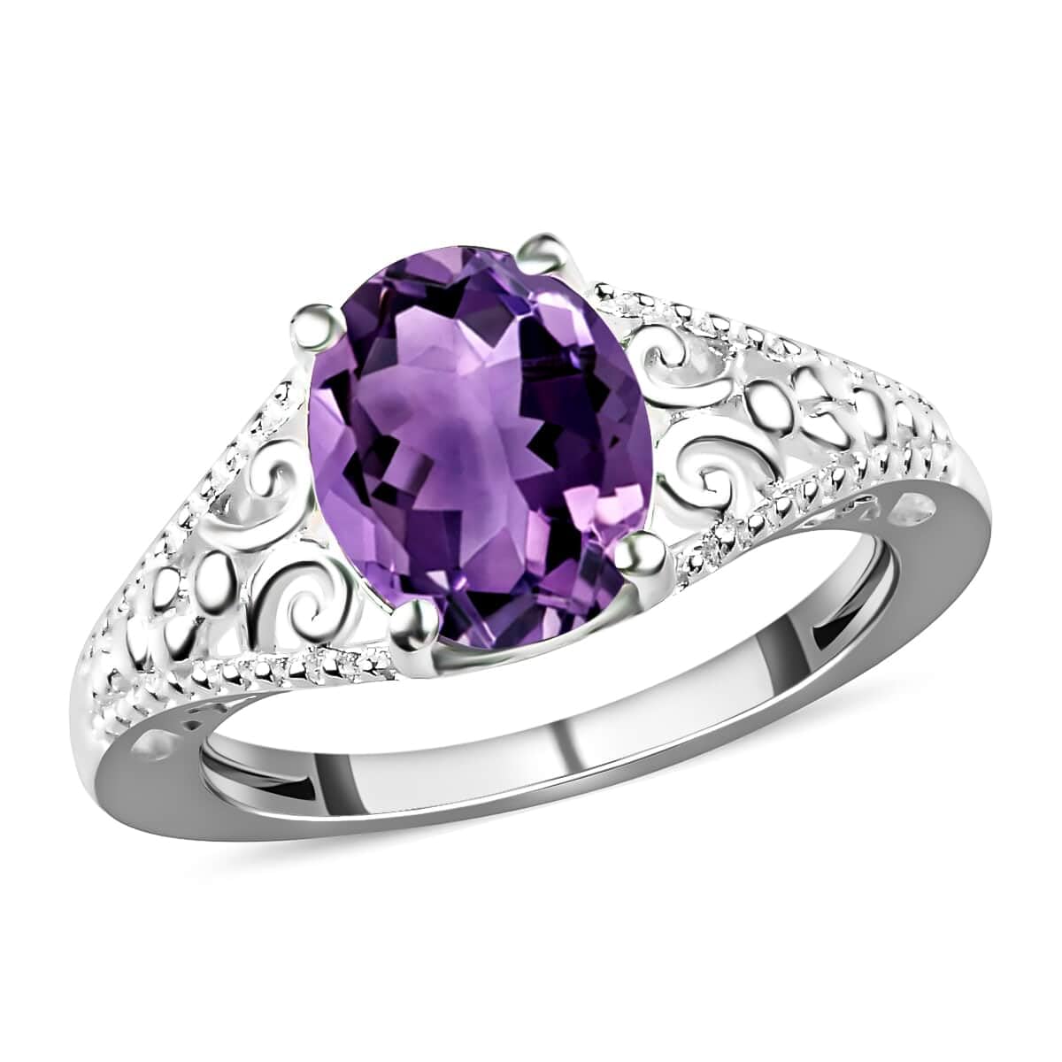 925 Sterling Silver Amethyst Ring for Women - Vintage Purple Birthstone Jewelry, Promise & Engagement Ring, Unique Birthday Gift for Her | Perfect for Valentine's Day, Anniversary & Special Occasions