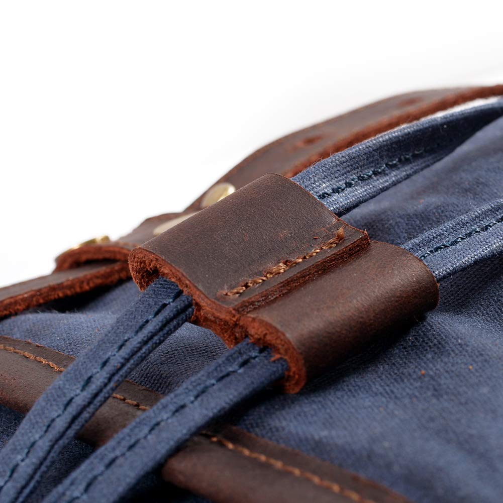 Vintage Waterproof Canvas Laptop Backpack - 17