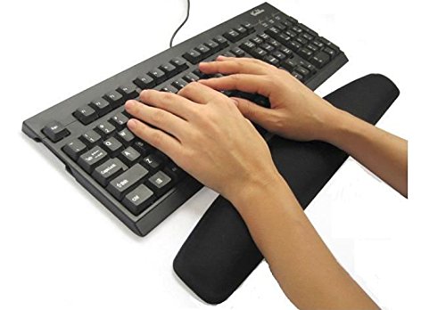 Ergonomic Gel Keyboard Wrist Rest - Black for Comfortable Typing