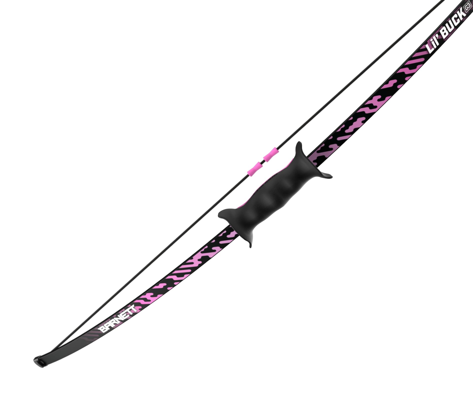 Barnett Lil' Buck Youth Bow Set for Kids Ages 5-8 | 12lb Draw Weight, 17in Draw Length | Ambidextrous Riser with Soft Touch Grip & Finger Rollers | Includes 2 Arrows | Perfect for Outdoor Archery Practice & Backyard Target Shooting