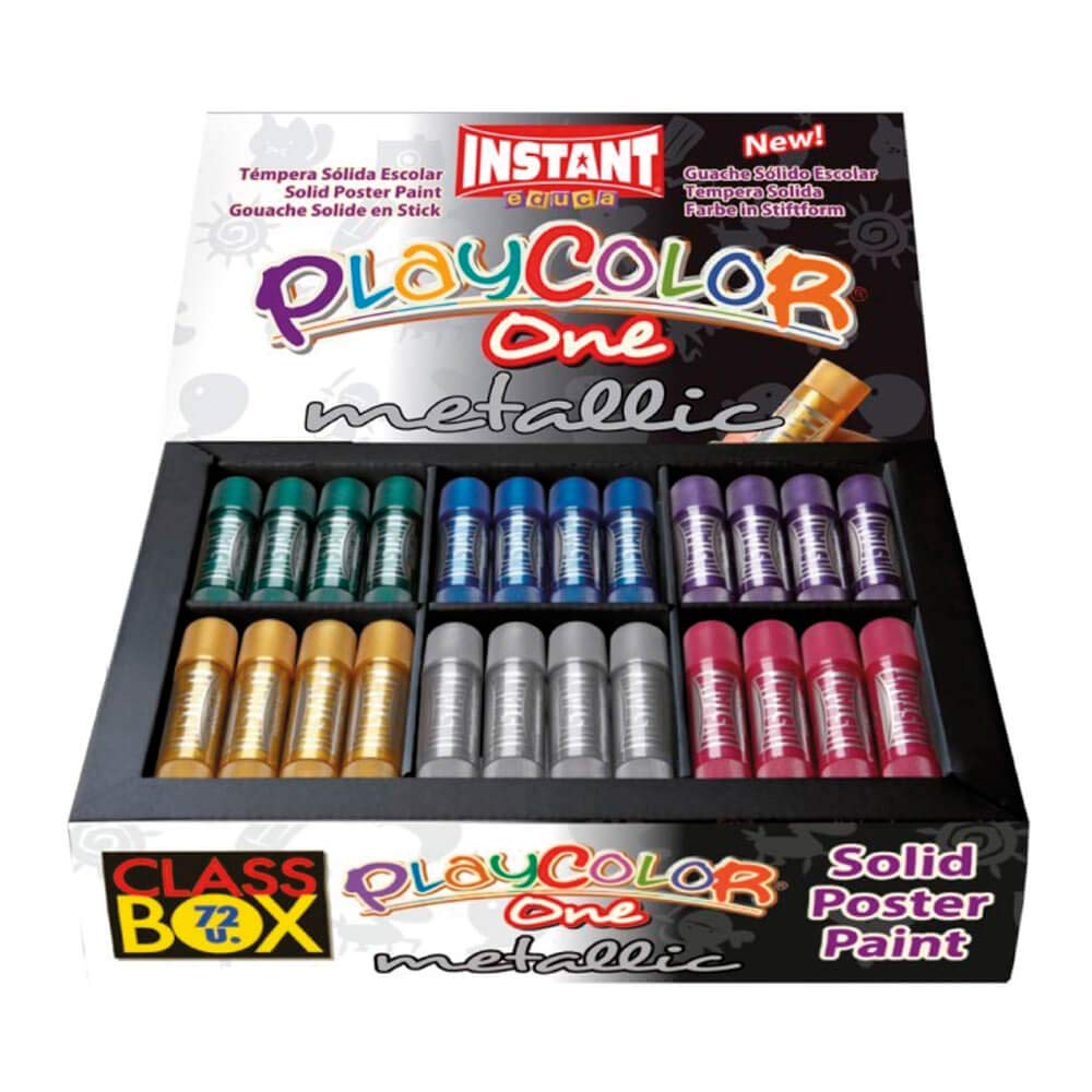Playcolor Jack Richeson 2610371 72-Piece Metallic Colors Standard Size Watercolor Paint Set - Perfect for Artists, Students & DIY Craft Projects