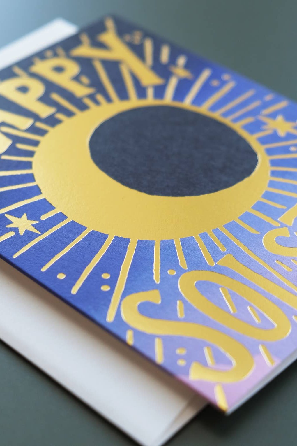 Solstice Moon Holiday Greeting Card - Festive Christmas & New Year Wishes - Perfect for Family, Friends & Coworkers (Office Party, Gift Exchange, Seasonal Decor)