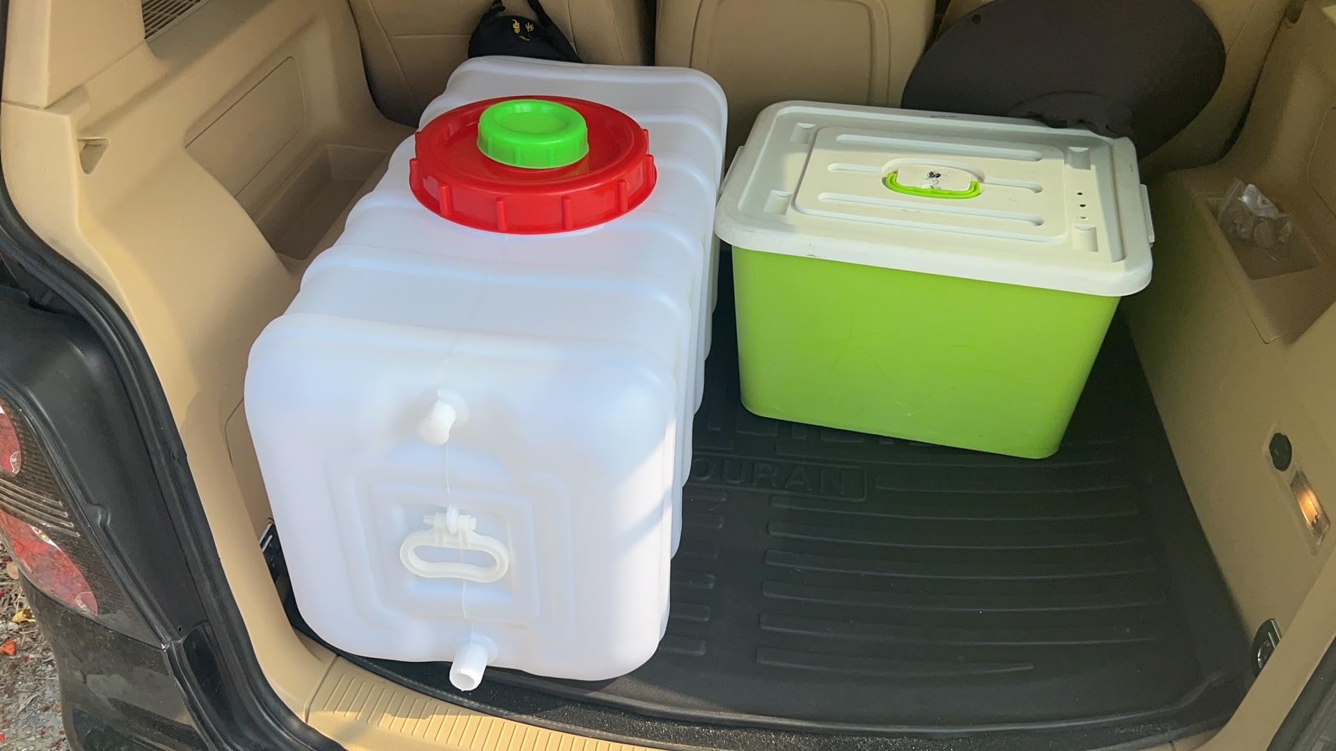 12 Gallon Water Storage Containers with Spigot - Large Capacity Portable Water Tank for Camping, Emergency Preparedness, RV Travel & Outdoor Adventures - Perfect for Household Use, Road Trips and Disaster Readiness