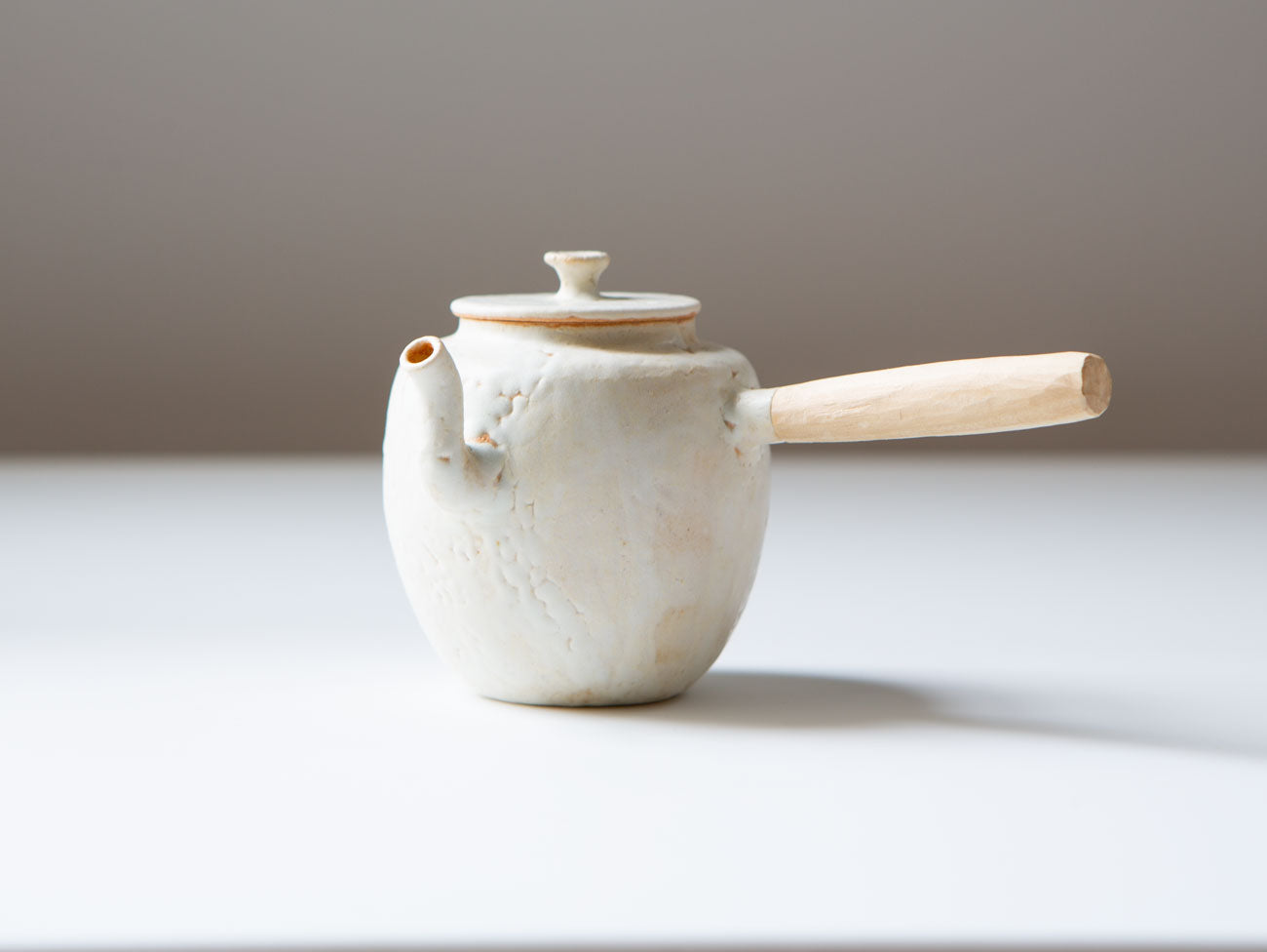 Premium Mini Kyusu Teapot - White Hachiya Japanese Ceramic Teapot for Green Tea & Sencha | Perfect for Home, Office & Tea Ceremonies