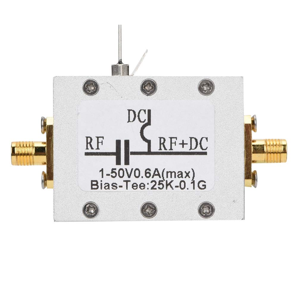 Ciglow 25K-100MHz RF Broadband Bias Tee - Coaxial Feed RF Microwave Bias for Ham Radio, Signal Amplifiers & Test Equipment | Perfect for Radio Enthusiasts & Lab Testing
