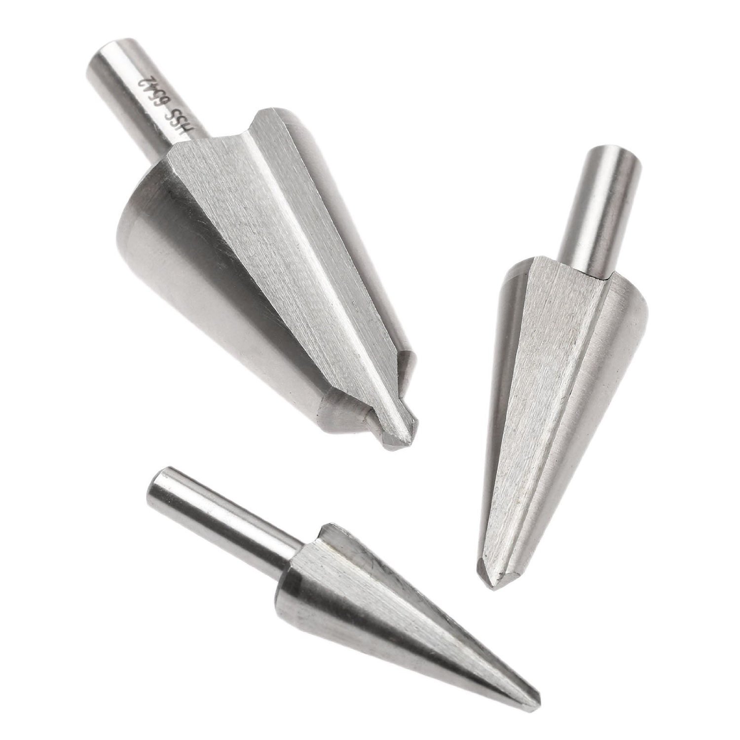 3pcs HSS Taper Step Drill Bit Set (16-30.5mm, 5-20mm, 3-14mm) - High Speed Steel Cone Chamfer Cutter for Metal, Wood, Plastic - Perfect for DIY Projects, Home Repairs & Professional Use