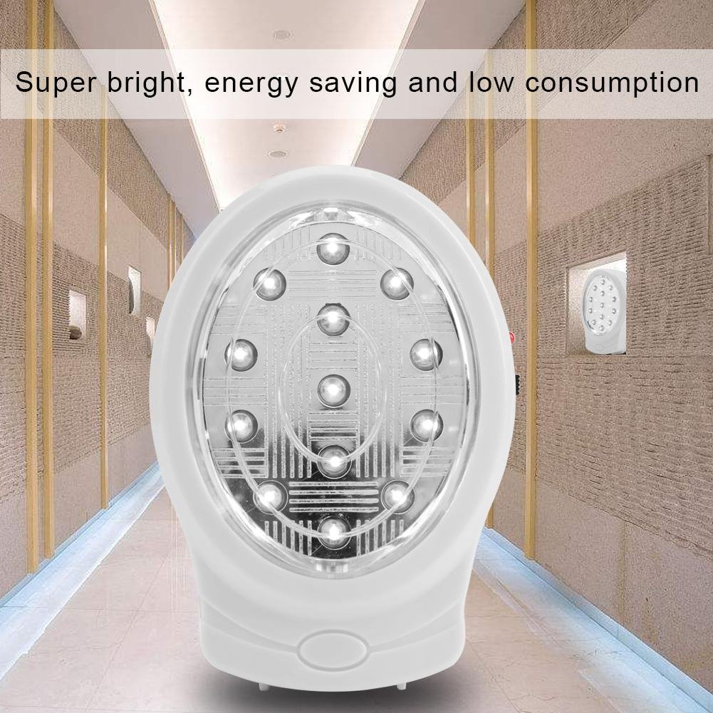 Yosoo 13 LED Rechargeable Emergency Light - Auto On During Power Outage - Bright Home Safety Lamp for Blackouts, Storms & Nighttime Use (#1)