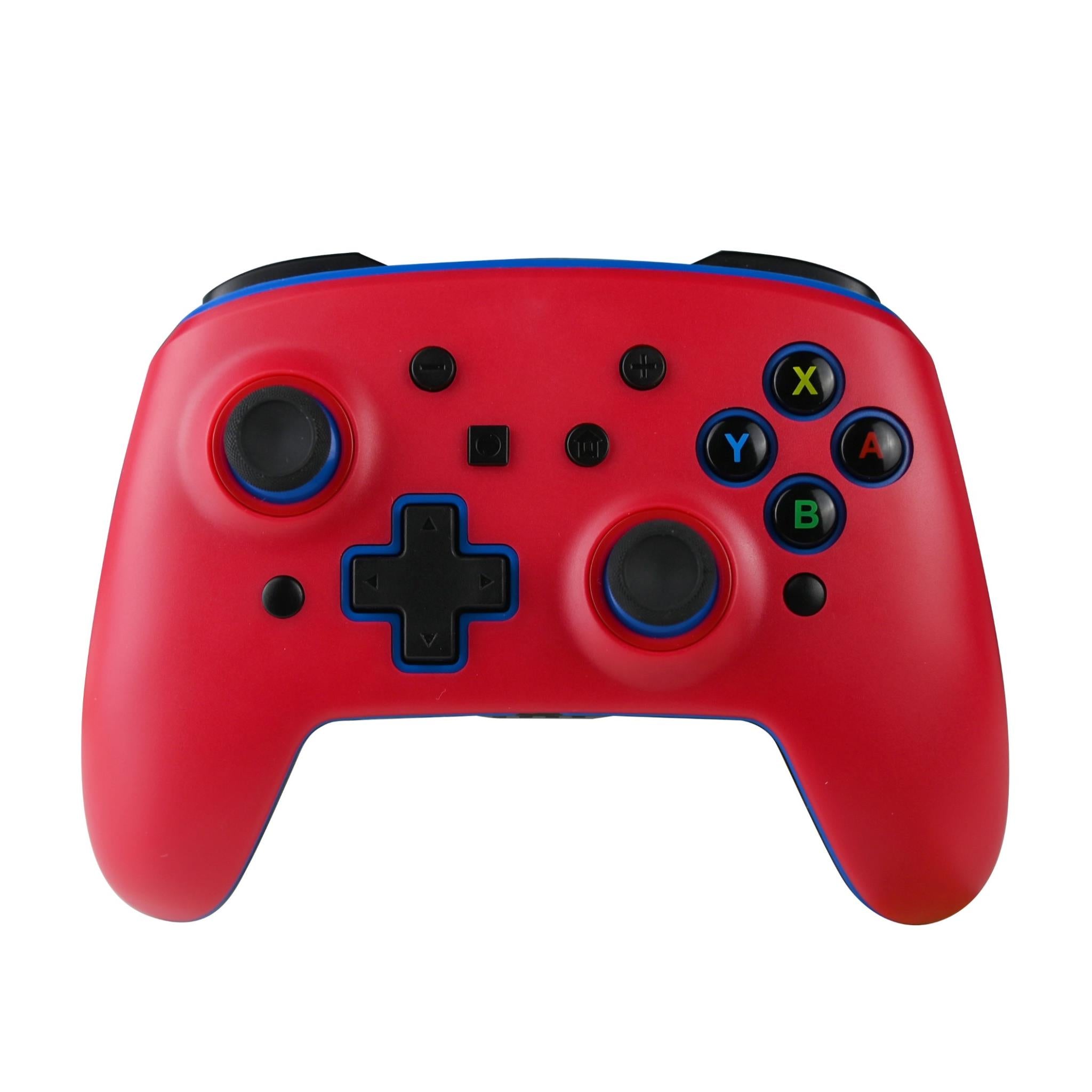 3rd Earth Wireless Bluetooth Controller for Nintendo Switch - Interchangeable Blue & Red Face Plates - Ergonomic Design for Comfortable Gaming - Perfect for Multiplayer, Travel & Home Entertainment