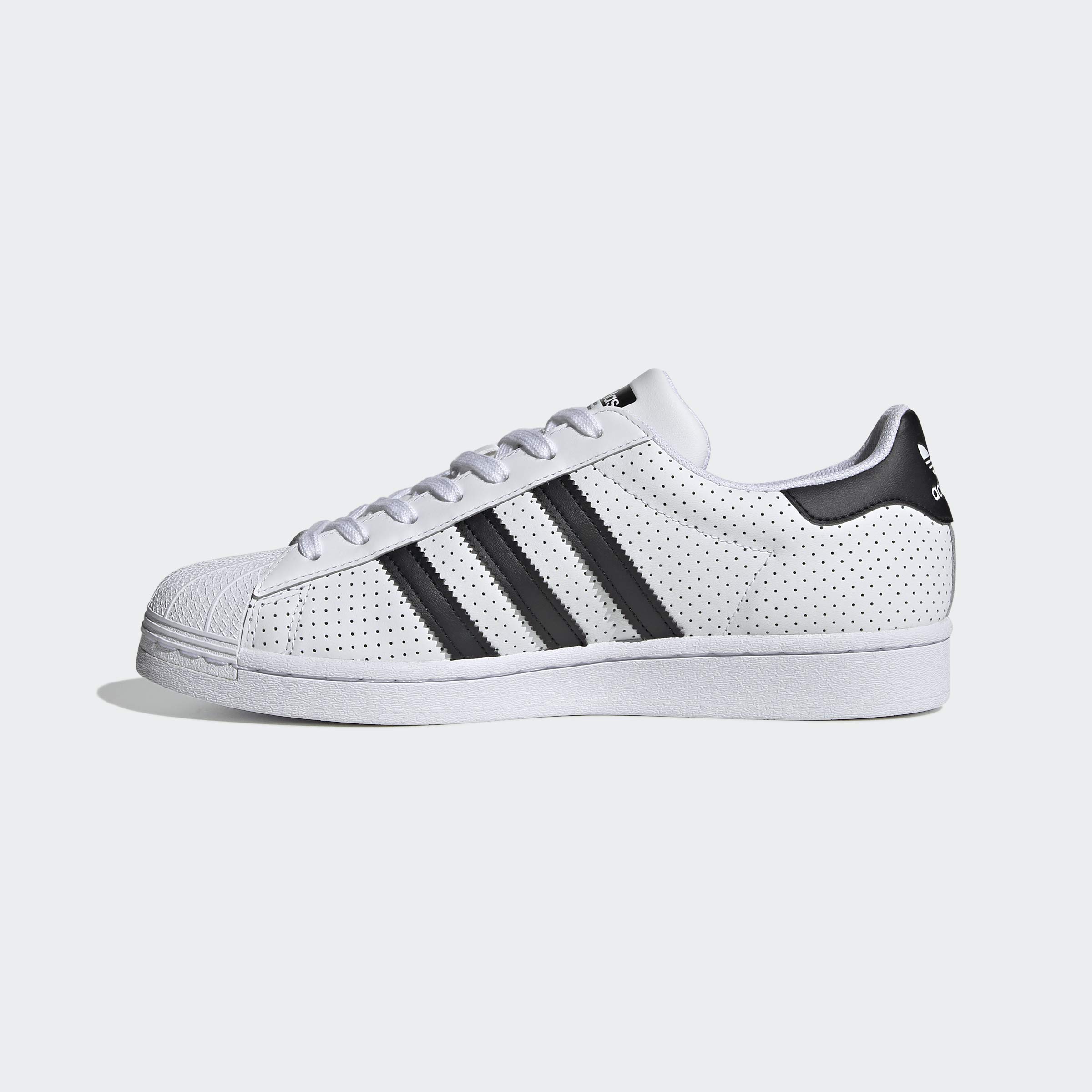 Adidas Originals Men's Superstar Sneakers - White/Black/White Colorway - Size 7 US - Classic Casual Shoes for Streetwear & Everyday Wear