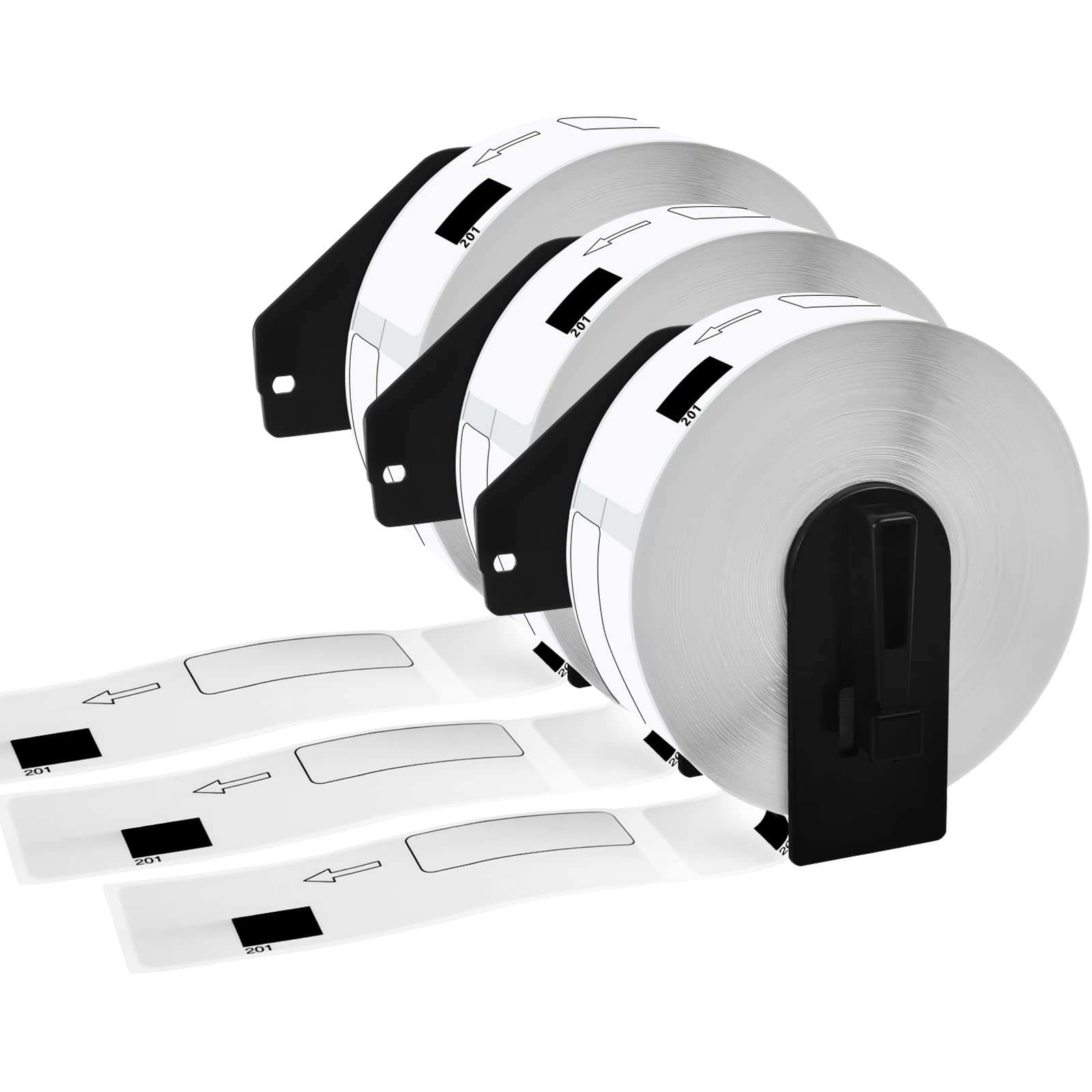 Brother DK-1201 Compatible Label Rolls - 3 Rolls, 1.1