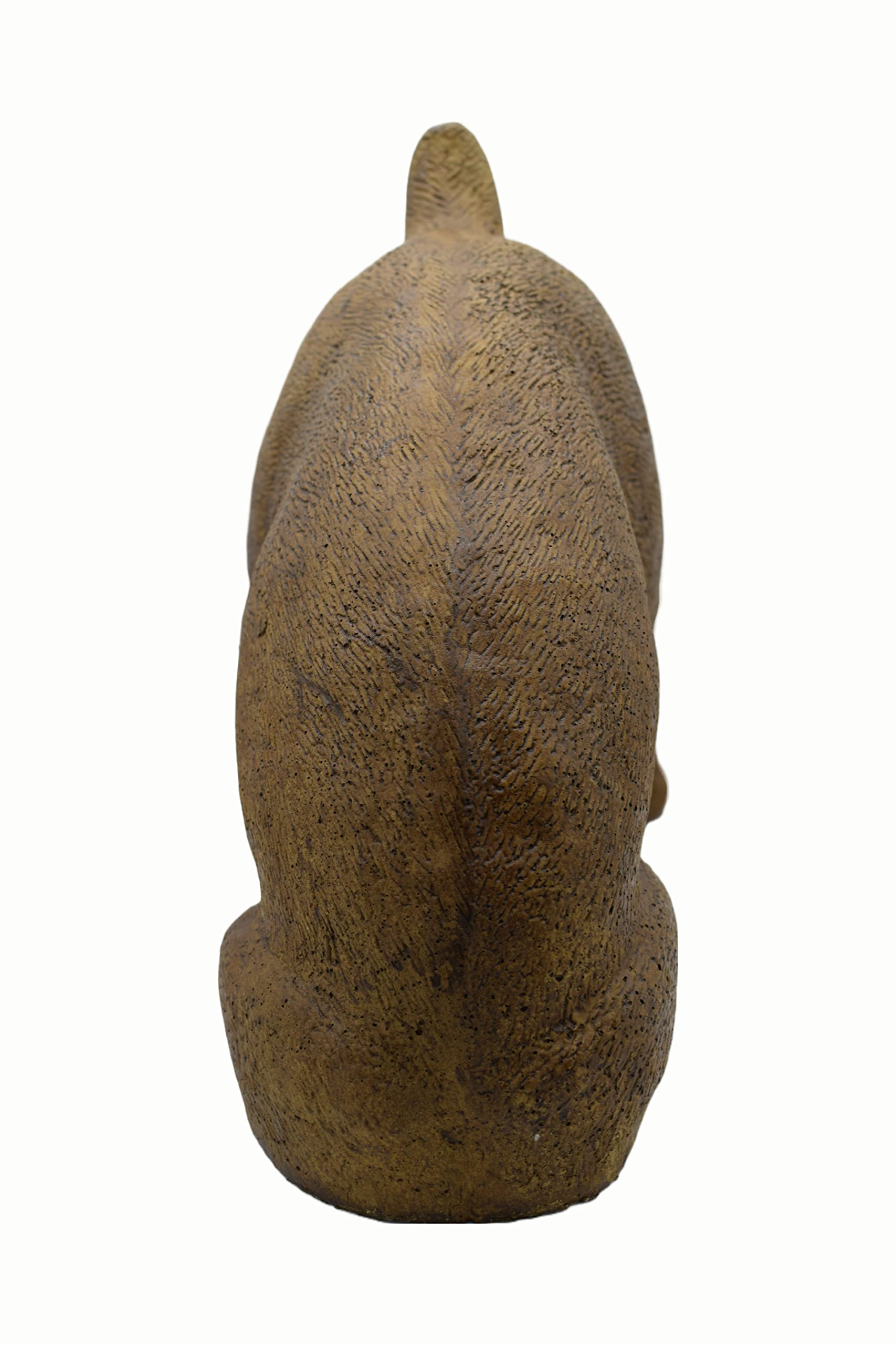 Digging Dog Concrete Garden Statue - 13 Inch Tall Outdoor Decor - Espresso Brown Finish - Perfect for Lawn, Yard, and Patio Decoration
