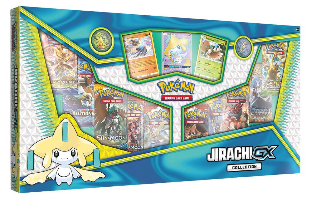 Jirachi GX Pokemon Trading Card Game Collection Box - Rare GX Cards, Holo Foil, & Collectible Set for Battles & Display