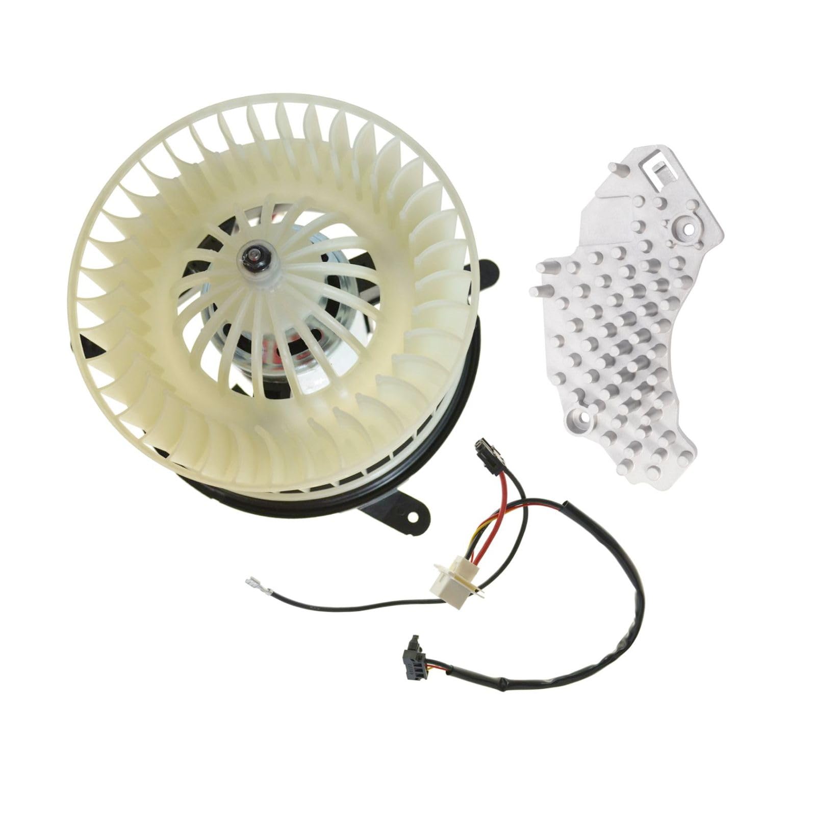 Mercedes Benz E-Class Heater Blower Motor with Fan Cage & Resistor Kit Replacement - Perfect for Winter Heating & AC System Repair