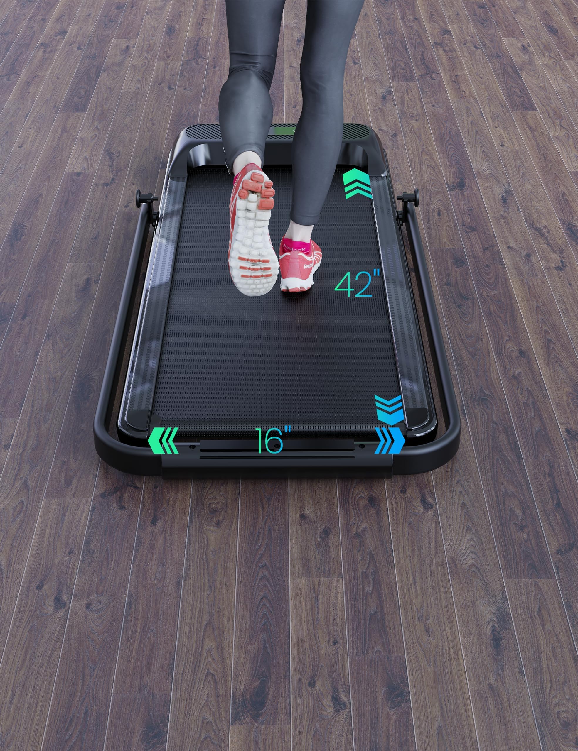 GARVEE 2 in 1 Folding Treadmill - 2.25HP Motor, 0.6-6.2 MPH Speed, 265 LBS Capacity - Under Desk & Running Treadmill for Home, Office & Apartment Workouts - Perfect for Walking, Jogging & Cardio Exercise