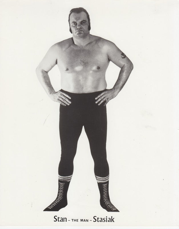 Vintage 1970s WWWF Stan Stasiak Wrestling Promo Photo - Classic Wrestling Memorabilia for Collectors & Fans - Perfect for Man Cave, Sports Bar Decor & Wrestling Memorabilia Displays