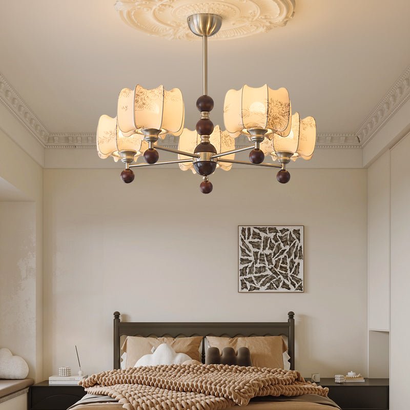 Arboris Floral Chandelier - Elegant Crystal Flower Ceiling Light Fixture for Dining Room, Bedroom & Living Room Decor | Perfect for Wedding, Home & Event Lighting