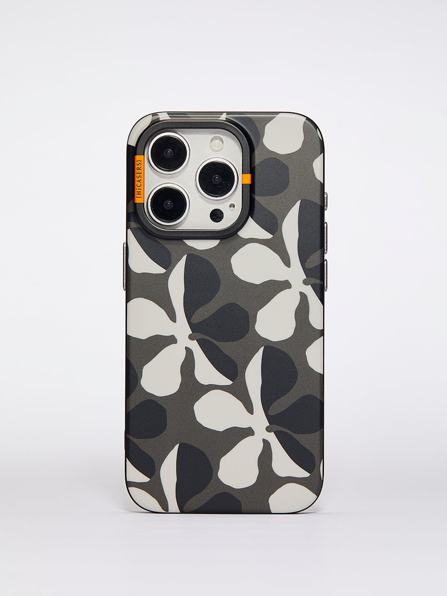Midnight Blossom Phone Case - Taupe Brown Protective Cover for iPhone & Samsung | Perfect for Everyday Use, Travel & Outdoor Activities