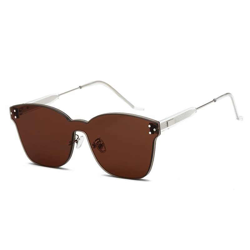 Trendy UV Protection Sunglasses for Men & Women - Stylish Brown Unisex Shades for Outdoor Activities, Beach, Driving & Fashion