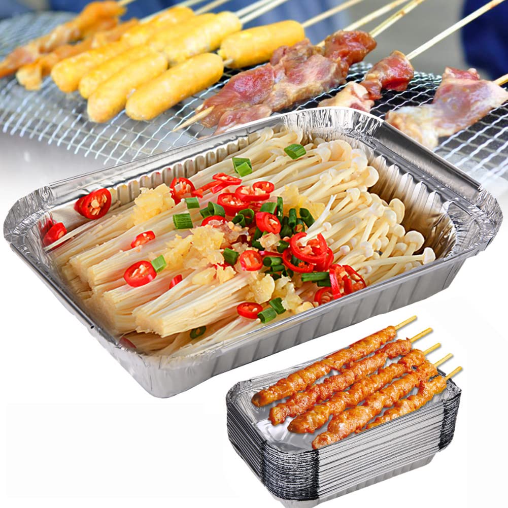 Z·Bling Aluminum Foil Pans (20 Pack) - 400ml/600ml/800ml Disposable Baking Trays with High Heat Conductivity - Perfect for Grilling, Cooking, Meal Prep & Food Storage - Ideal for Parties, BBQs, Catering & Home Kitchen Use