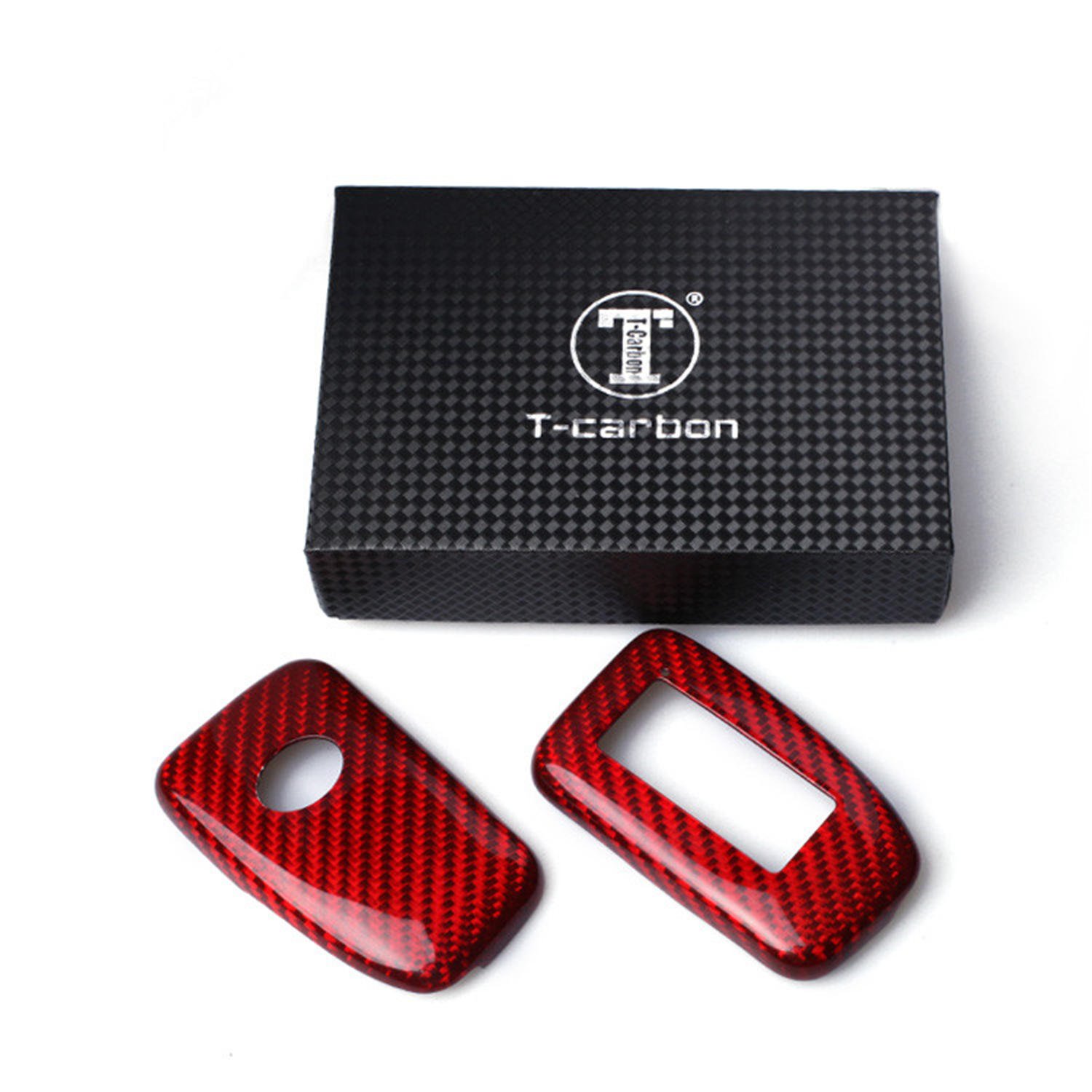 Premium Carbon Fiber Key Fob Cover for Lexus ES GS GX LC LS LX NX RC RX UX - Durable Smart Car Remote Key Case for Men & Women (4-Button Design, Red) - Perfect for Daily Use, Gifting & Car Enthusiasts
