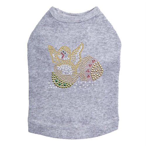 Easter Chick in Egg Rhinestone Dog Tank Top - Cute Pet Costume for Easter, Many Colors - Perfect for Easter Parties & Pet Photo Shoots