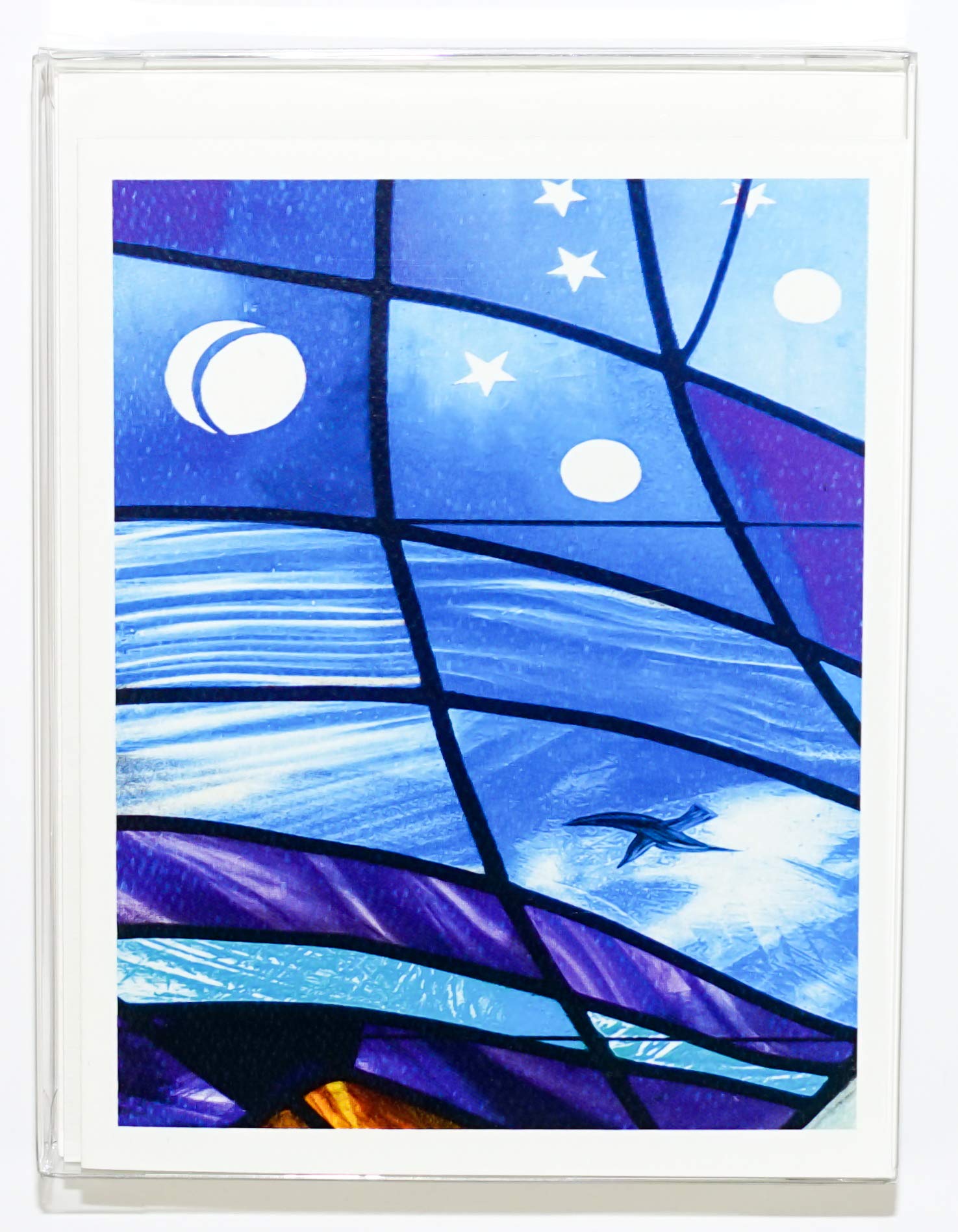 Stained Glass & Mosaic Tile Photography Note Cards - Boxed Set of 16 Blank Cards with 18 Textured Envelopes (4.25