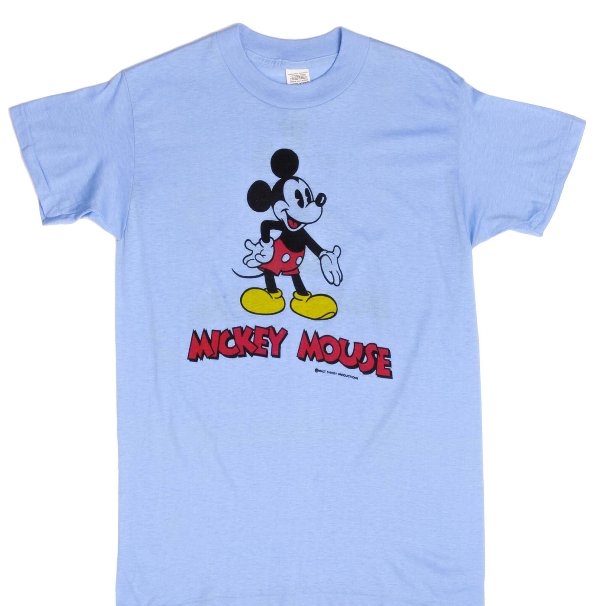 Vintage Disney Mickey Mouse T-Shirt 1980s Retro Graphic Tee Small Size Made in USA - Perfect for Casual Wear, Disney Fan Gifts & 80s Nostalgia Fashion