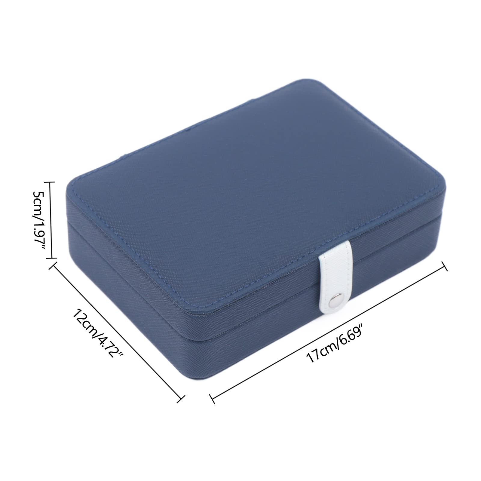 Premium PU Leather Jewelry Box Organizer - Earring & Necklace Display Case with Travel Storage | Perfect for Home Vanity, Gift Presentation & Travel Accessories Organization