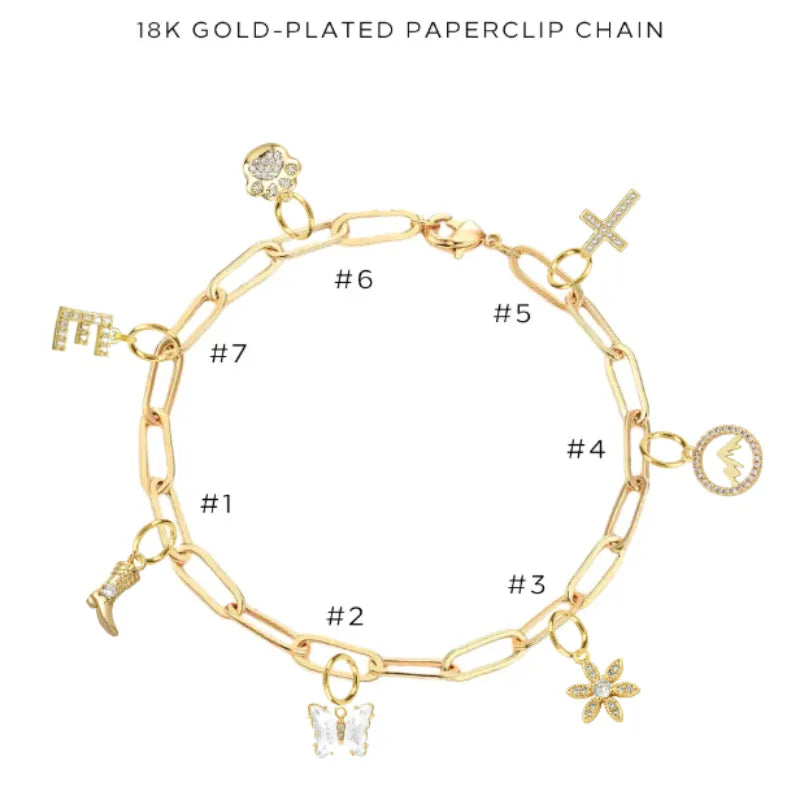 Charm Bracelet with Assorted Charms - Elegant Adjustable Jewelry for Women | Perfect for Gifts, Parties & Everyday Wear