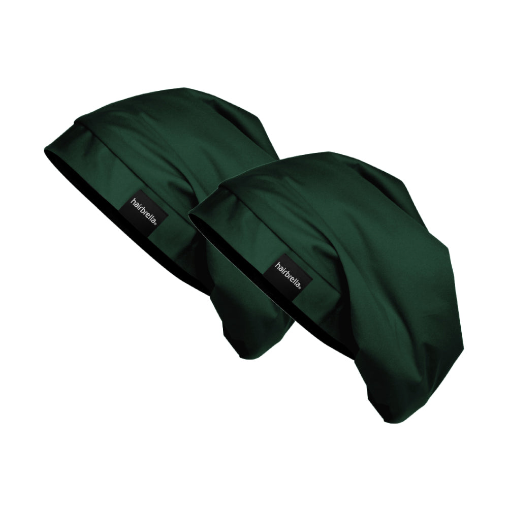 Hairbrella Satin Lined Sleep Cap for Curly & Natural Hair - 2 Pack Bundle | Soft & Breathable Night Cap for Hair Protection & Moisture Retention | Perfect for Bedtime, Travel & Salon Visits